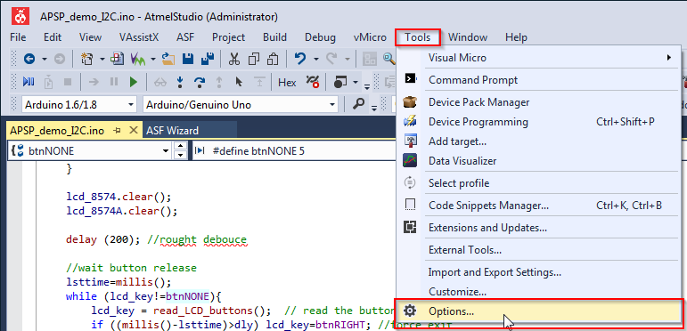 Word wrap in Visual Micro for Atmel Studio